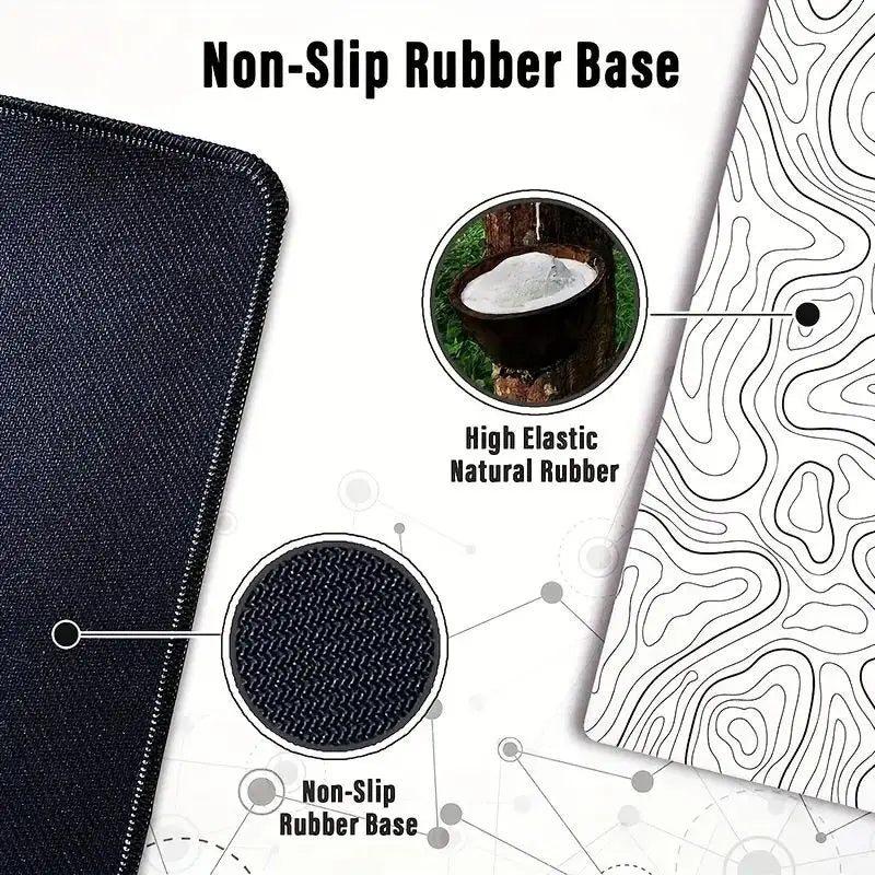 1PC Large Mouse Pad, Office Gaming Table Mat, Non-Slip Rubber Base Washable Mouse Pad for Work, Gaming and Office