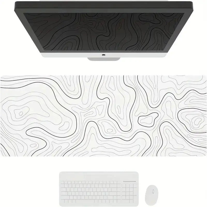1PC Large Mouse Pad, Office Gaming Table Mat, Non-Slip Rubber Base Washable Mouse Pad for Work, Gaming and Office