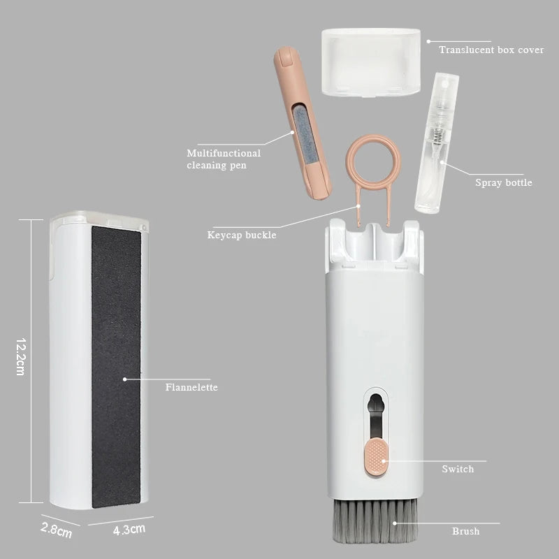 7-In-1 Keyboard Cleaning Brush Kit Earphones Cleaning Pen for Airpods Iphone Cleaning Tools Computer Cleaner Kit Keycap Puller