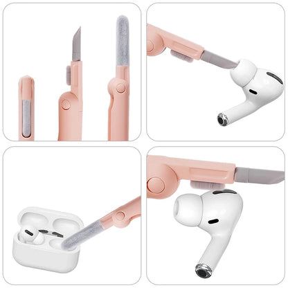 7-In-1 Keyboard Cleaning Brush Kit Earphones Cleaning Pen for Airpods Iphone Cleaning Tools Computer Cleaner Kit Keycap Puller